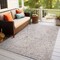 World Rug Gallery Contemporary Geometric Weather Resistant Indoor/Outdoor Area Rug 5' x 7' Beige 4028BEIGE5X7 - alternate 3